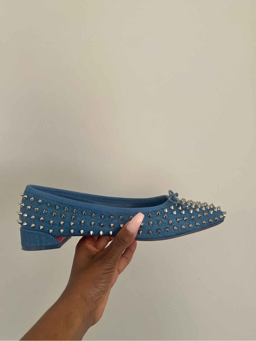 Christian Louboutin Denim Flats